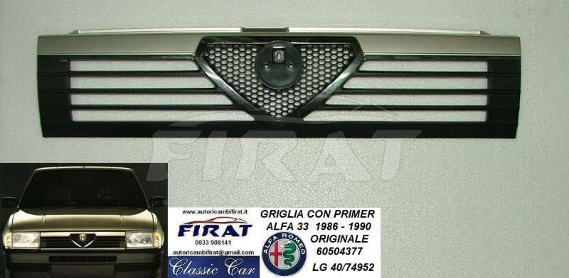 GRIGLIA ALFA 33 86 - 90 CON PRIMER GRIGLIA ALFA 33 86 - 90 CON PRIMER